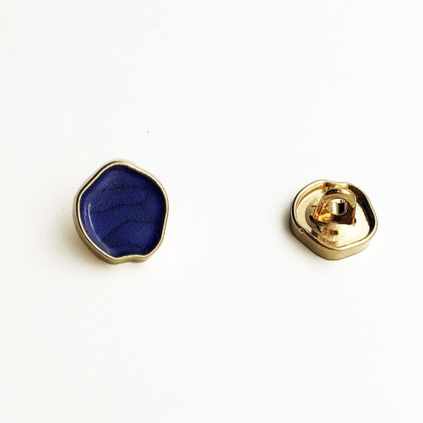 12.5/25mm Irregular High-Gloss Metal Shank Buttons 12PCS - Image 3