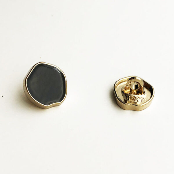 12.5/25mm Irregular High-Gloss Metal Shank Buttons 12PCS - Image 4