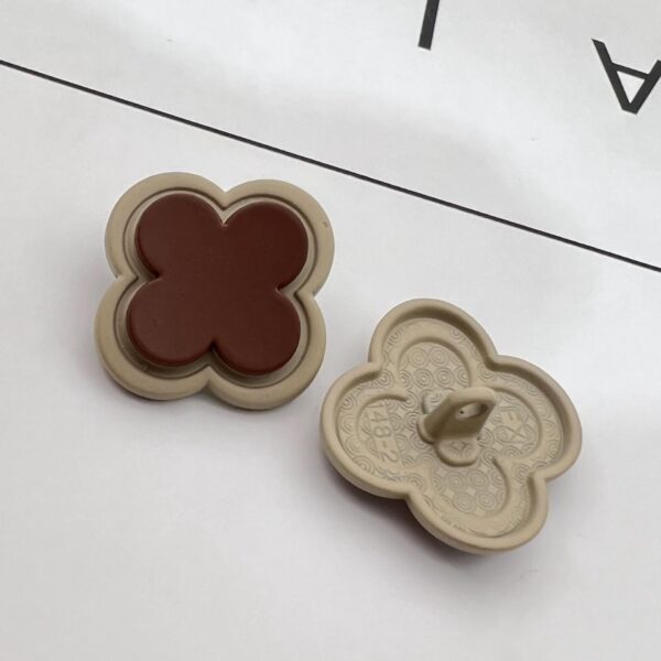 20/25mm 3D Flower Metal Coat Buttons with Painted Layers 12pcs - Image 3