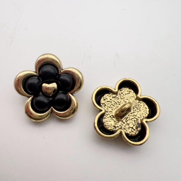 17.5/21mm Five-Petal Flower Vintage Metal Dot Shank Buttons 50 Pack - Image 5
