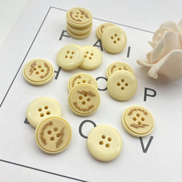 25/28mm Round 4-Hole Lightning Rubber Resin Buttons 48 Pack - Image 4