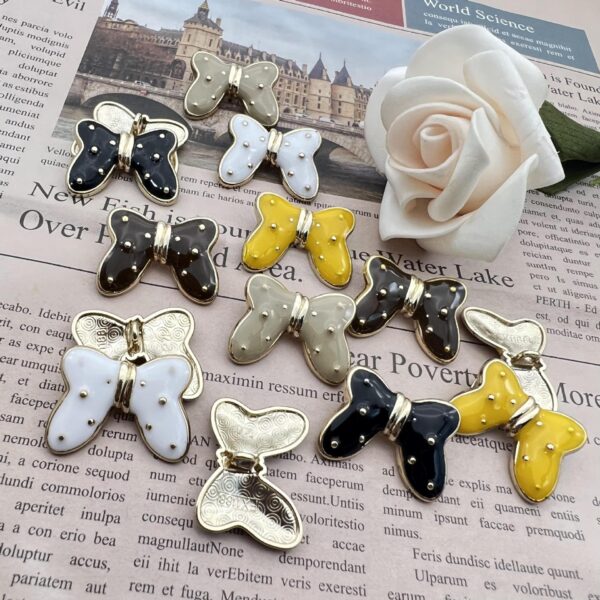 30mm Butterfly Starry Metal Large Shank Buttons 50 Pack