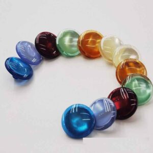 20L Domed Resin Shell Shank Buttons 5-Color 100 Pack