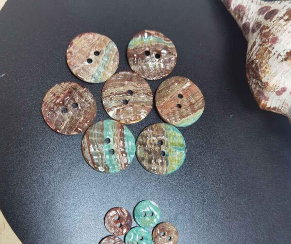 14L-40L Abalone Shell 2-Hole Knitting Buttons 9-Size 99 Pack