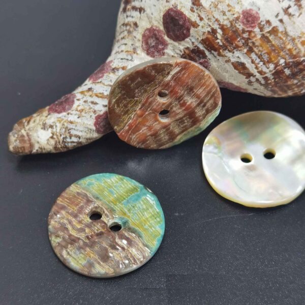 14L-40L Abalone Shell 2-Hole Knitting Buttons 9-Size 99 Pack