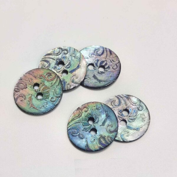 24L (15mm) Japanese Mother of Pearl Ash Gray Shell Buttons 100pcs
