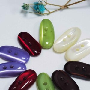 24L (15mm) Slim 2-Hole Mother of Pearl Shell Buttons 100 Pack