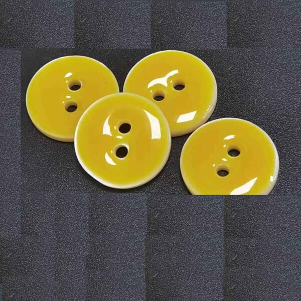 24L (15mm) Round 2-Hole Resin-Coated Shell Buttons 100 Pack