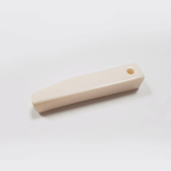 56mm Ivory White Rectangular Bone Coat Buttons 2pcs - Image 2