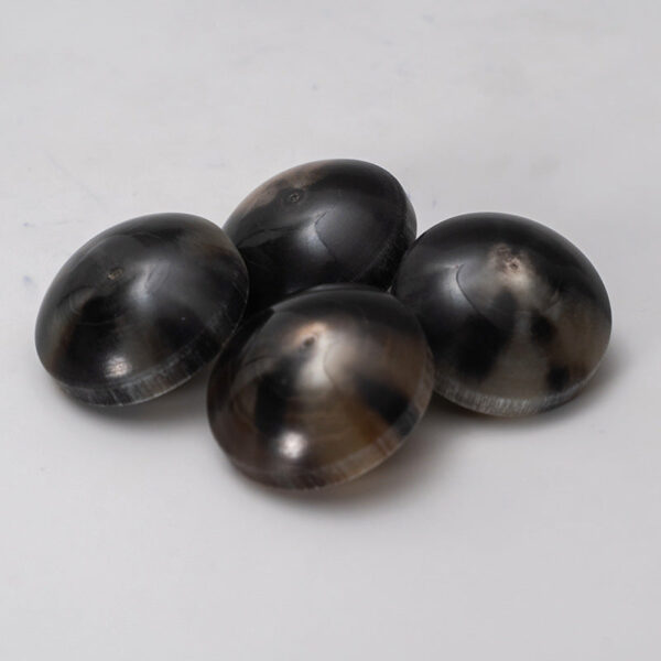 20mm Mushroom Thickened Brown Gray Vintage Horn Shank Buttons 10pcs - Image 2
