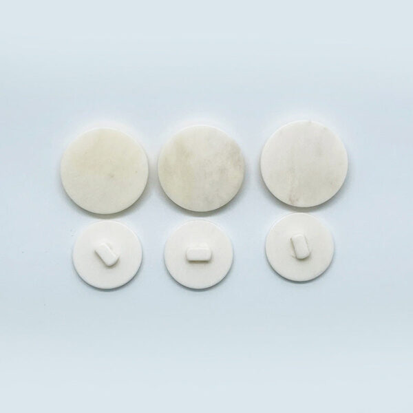 24-40L Round Edge White Shank Bone Buttons 12pcs - Image 3