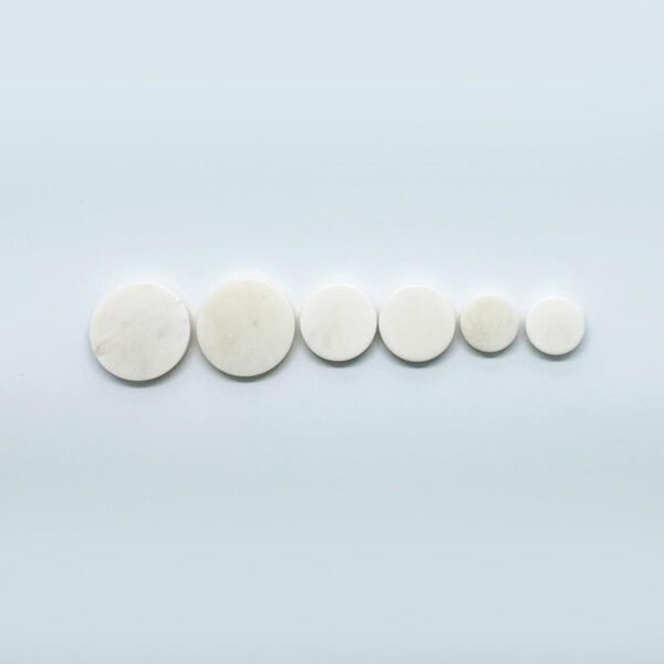 24-40L Round Edge White Shank Bone Buttons 12pcs - Image 2