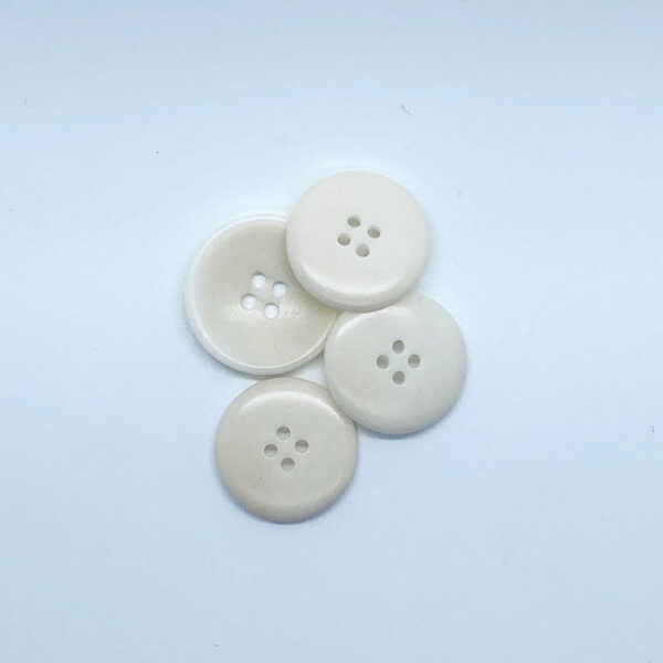 18L-40L Round Edge Four-Hole Natural White Corozo Tagua Nut Buttons - Image 4