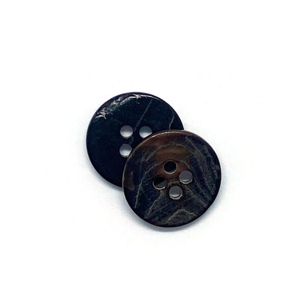 18mm Natural Round Four-Hole Coffee Shell Buttons - Image 4