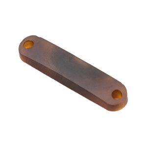 20mm Coffee Oval 2 Hole Horn Button 10pcs