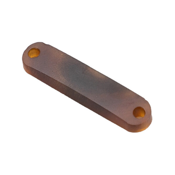20mm Coffee Oval 2 Hole Horn Button 10pcs