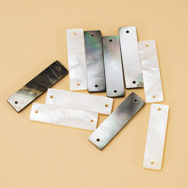 30mm Rectangular Shell Buttons Wide Edge for Shirts 3pcs - Image 3