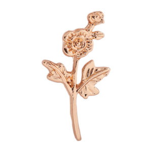 Metal Branch and Flower Badge Brooch Pin 8pcs