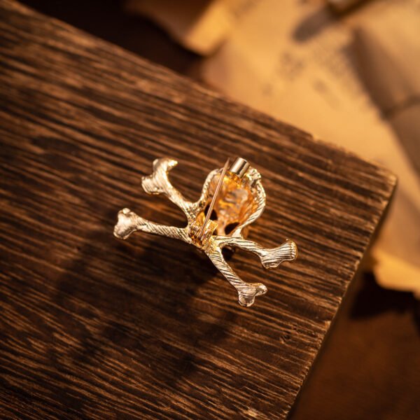 Punk Skeleton Skull Metal Brooch Medal Pin for Men Suit 5pcs - Image 4