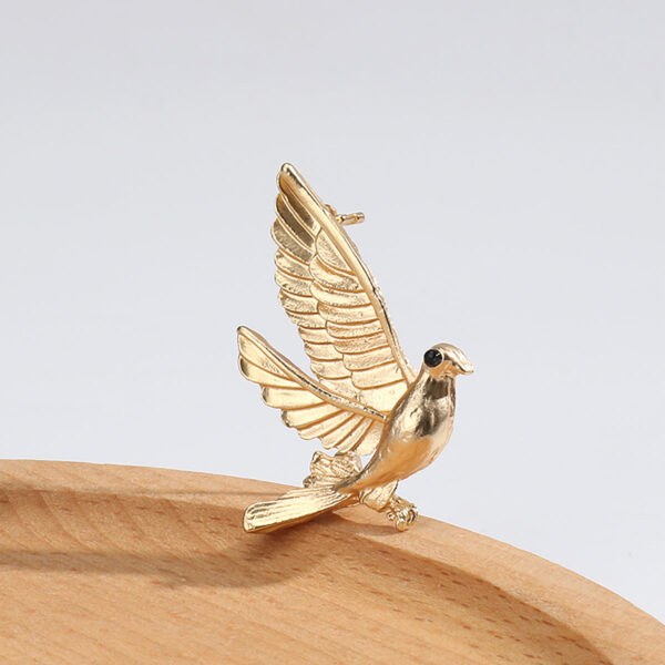 Dove Metal Brooch Pin for Men's and Women's Suits 5pcs
