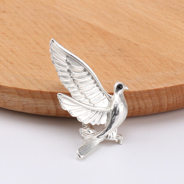 Dove Metal Brooch Pin for Men's and Women's Suits 5pcs