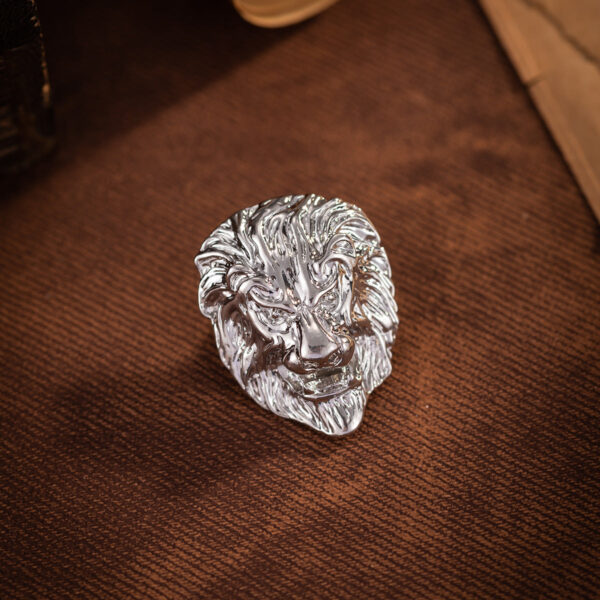 Lion Head Brooch for Men Retro Alloy Animal Pin 2 Pack - Image 5