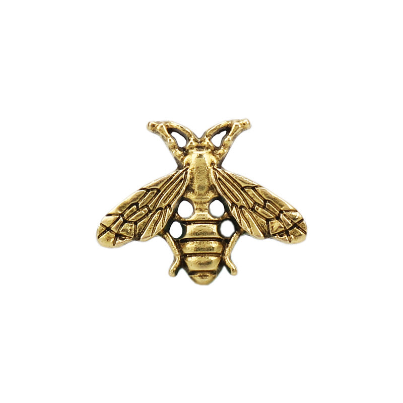 Retro Bee-Shaped Brooch Pin Decorative Badge for Men's Suits 12pcs
