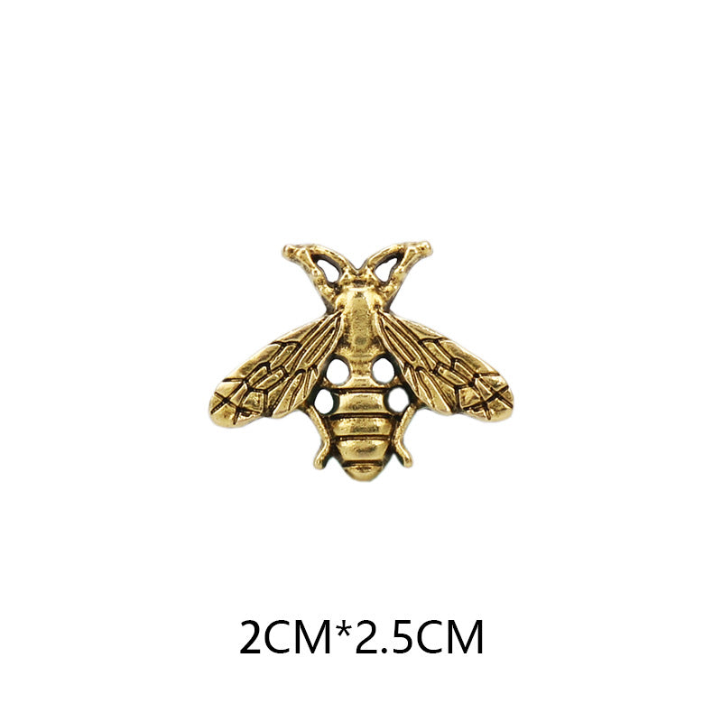 Retro Bee-Shaped Brooch Pin Decorative Badge for Men's Suits 12pcs