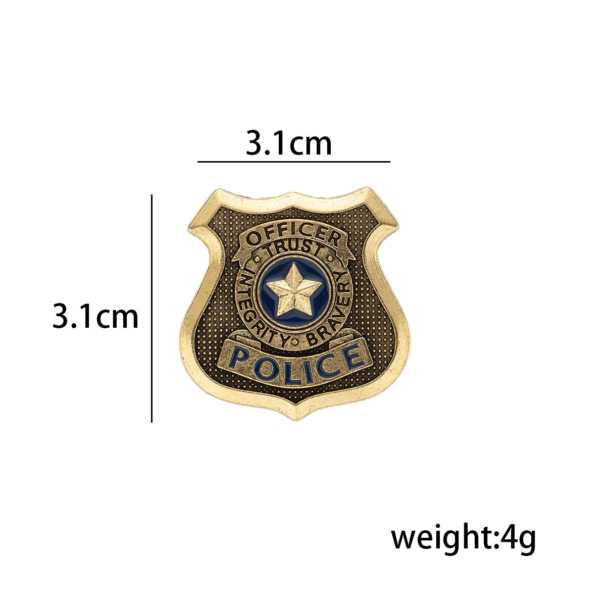 POLICE SHERIFF COSPLAY Clothing Brooch Badge Pin 6pcs - Image 3