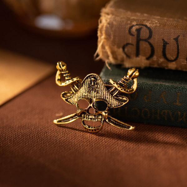 Hip Hop Rock Band Brooch - Skull Pirate Metal Pin Badge 6pcs - Image 3