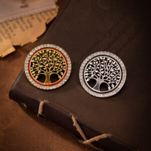 Vintage Diamond Tree of Life Brooch Corsage Pin 4 Pack