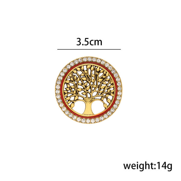 Vintage Diamond Tree of Life Brooch Corsage Pin 4 Pack - Image 5