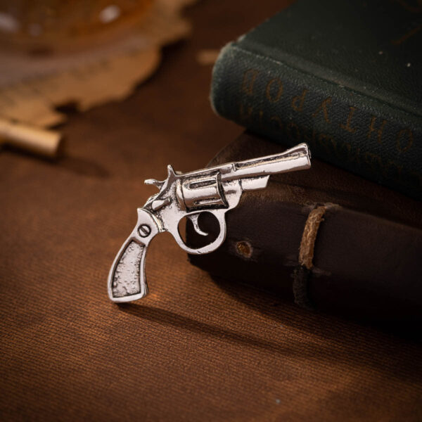 Retro Gold and Silver Revolver Brooch 4 Pack - Image 4