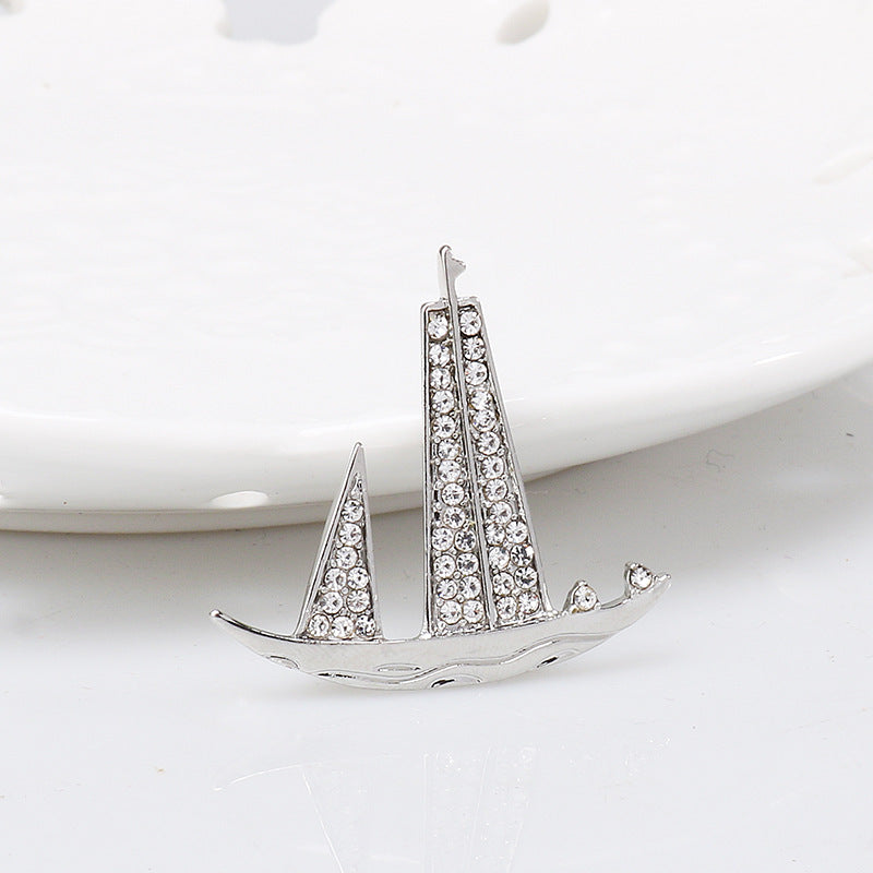 Retro British Style Navy Sailing Boat Brooch for Men 4 Pack - Image 5