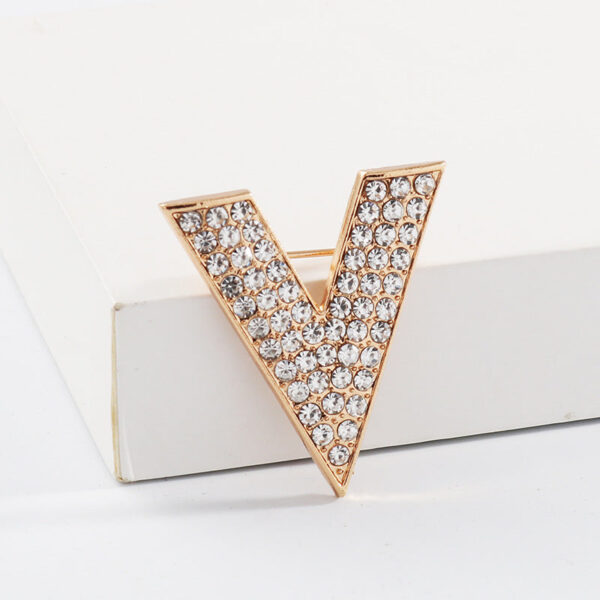 Korean V-Shaped Brooch for Women Corsage Collar Pin 5pcs - Image 4