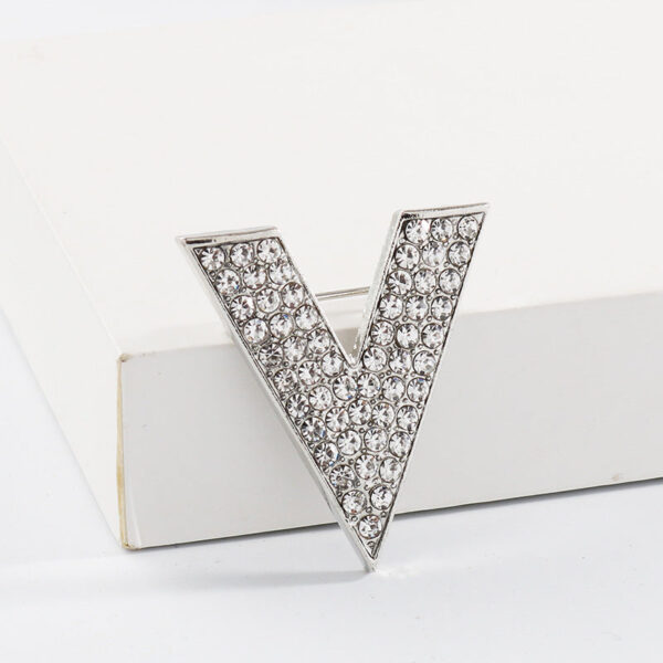 Korean V-Shaped Brooch for Women Corsage Collar Pin 5pcs - Image 5