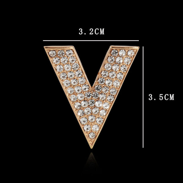 Korean V-Shaped Brooch for Women Corsage Collar Pin 5pcs - Image 3