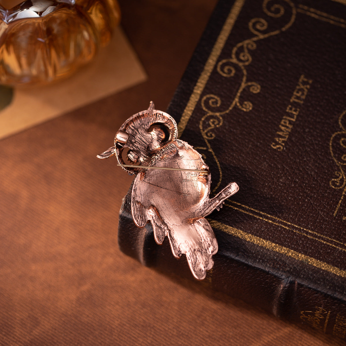 New High-End Blue Owl Brooch for Women - Scarf Decoration 5pcs - Image 2