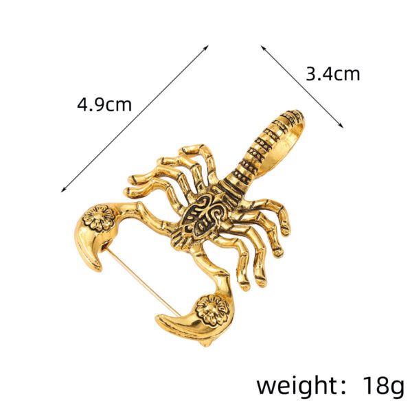 Vintage Creative Scorpion High-End Brooch Pin 4 Pack - Image 5