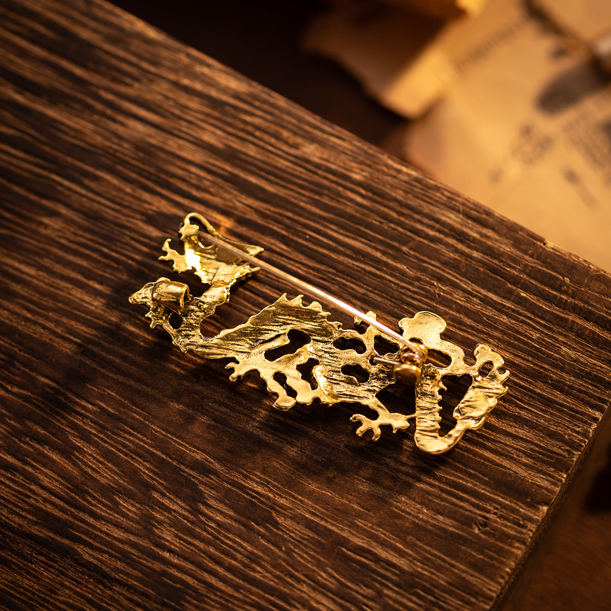 Chinese Ethnic Dragon Totem Brooch 4 Pack - Image 4