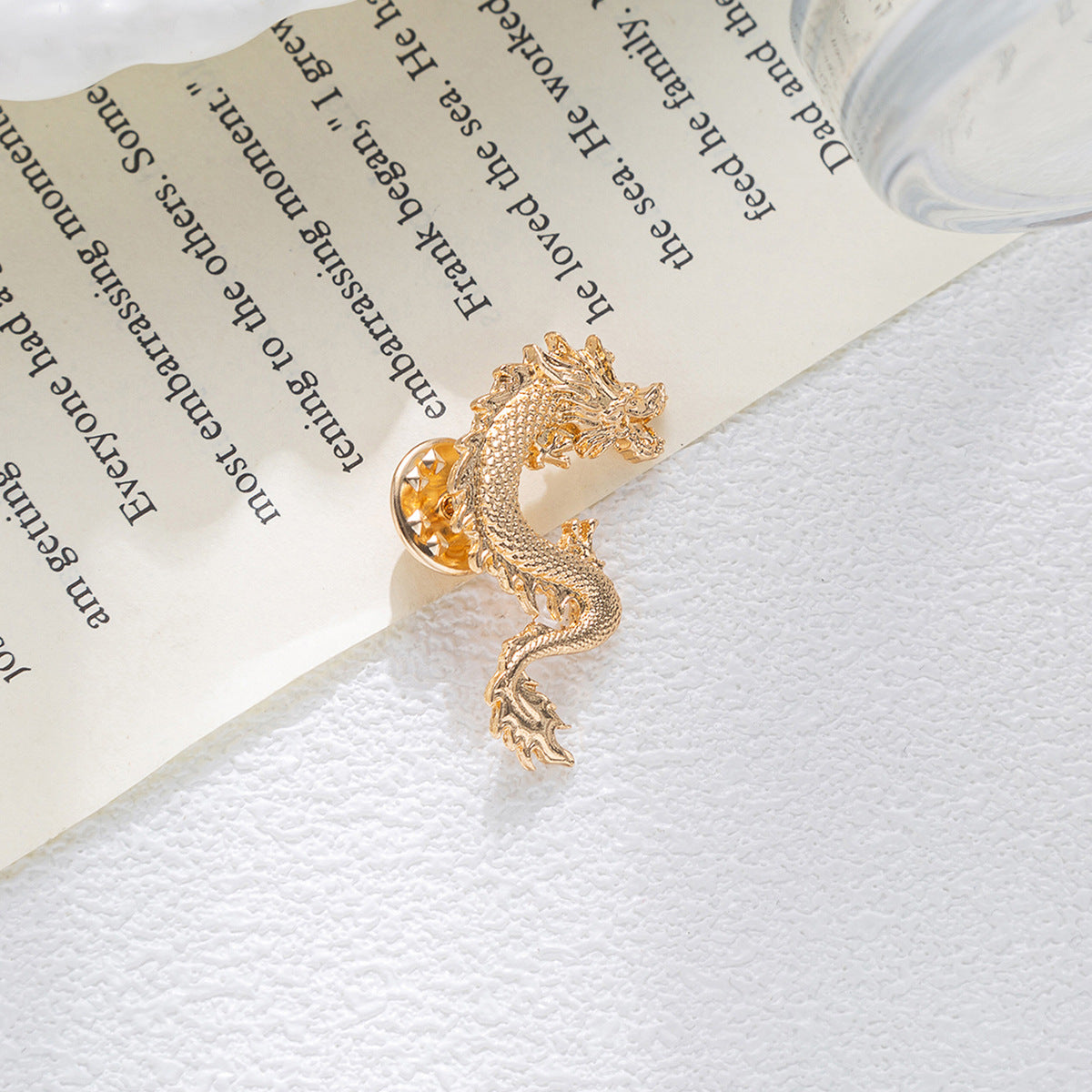 Chinese Dragon Totem Brooch - Men's Zodiac Pin 4 Pack