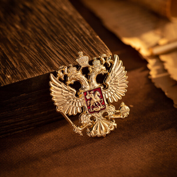 Creative Double-Headed Eagle Knight Brooch Pin 4 Pack - Image 5