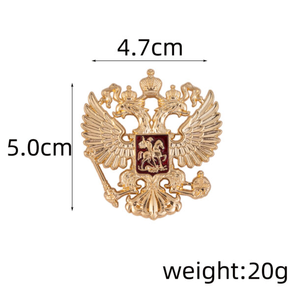 Creative Double-Headed Eagle Knight Brooch Pin 4 Pack - Image 3