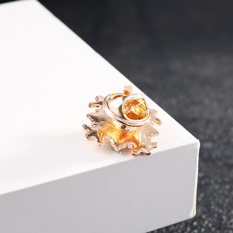 Cross Lapel Pin Blue and Green Diamond Men's Shirt Collar 4 Pack