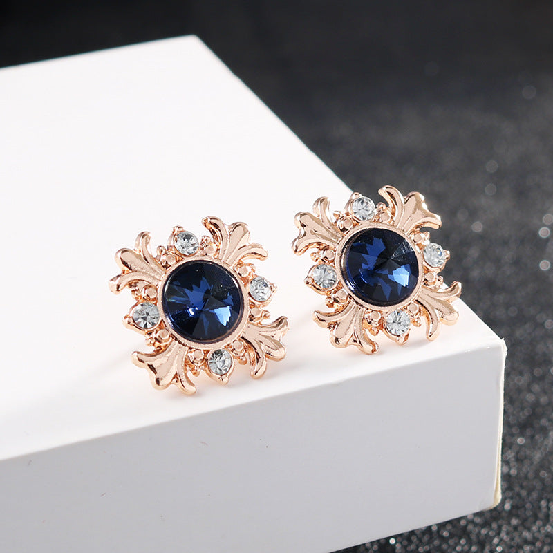 Cross Lapel Pin Blue and Green Diamond Men's Shirt Collar 4 Pack