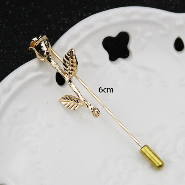 Long-Pin Crown Anchor Rudder Flower Lapel Brooch 4 Pack - Image 4
