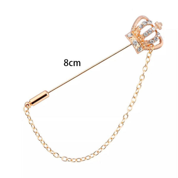 Long-Pin Crown Anchor Rudder Flower Lapel Brooch 4 Pack - Image 6