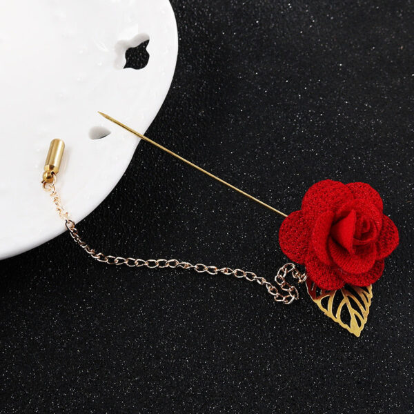 Handmade Leaf Vintage Brooch with Flower Chain 5pcs - Image 5