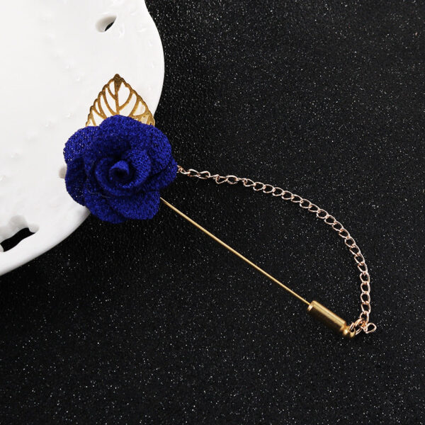 Handmade Leaf Vintage Brooch with Flower Chain 5pcs - Image 3