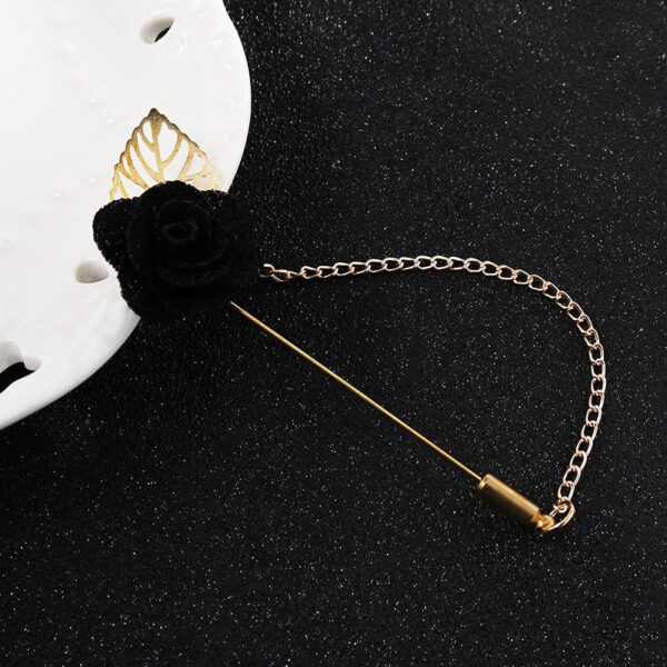 Handmade Leaf Vintage Brooch with Flower Chain 5pcs - Image 4